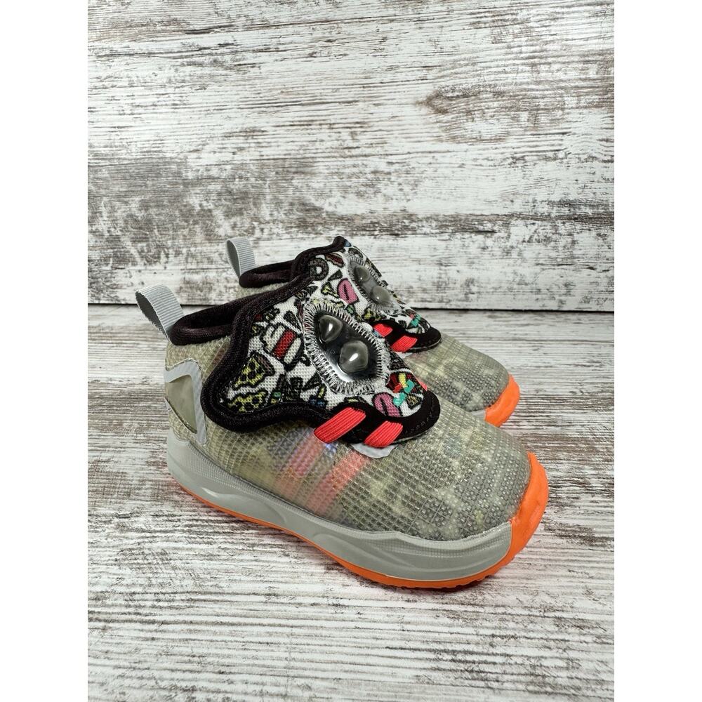 Toddler Nike LeBron 19 XIX 'Fast Food' Gray Sneakers Sz 5C Athletic EUC!